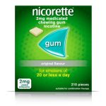 Nicorette Original 2mg Chewing Gum | 210 pieces