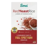 Sona Red Yeast Rice Capsules 2.95mg of Monacolins 60 Pack
